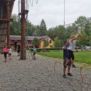 Výprava Lišek do lanového centra