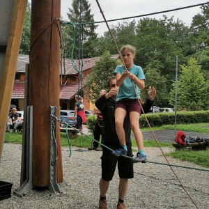 Výprava Lišek do lanového centra
