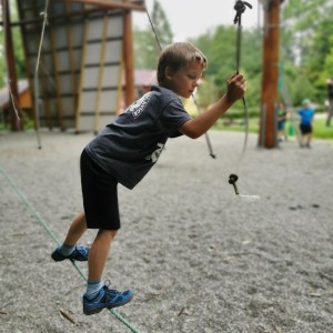 Výprava Lišek do lanového centra
