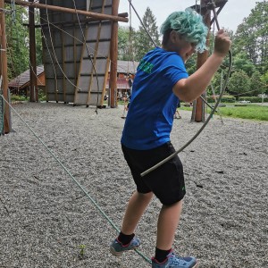 Výprava Lišek do lanového centra