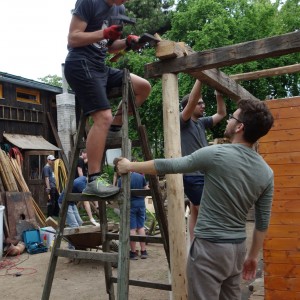 Stavba nového podsadovníku