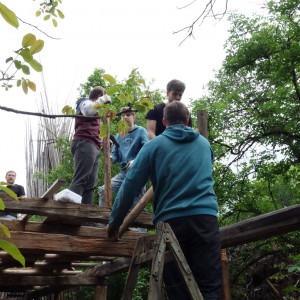 Stavba nového podsadovníku