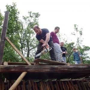 Stavba nového podsadovníku