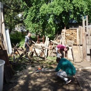 Stavba nového podsadovníku