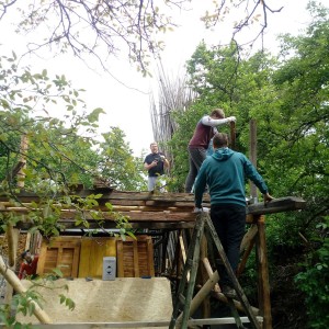 Stavba nového podsadovníku