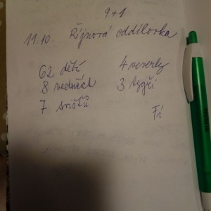 Říjnová oddílovka