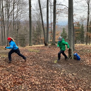 Výprava Kocourů a Lišek k jeskyni (18.12.2021)