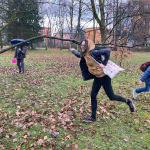 Lišky na stěně a na diskgolfu - 2.3.2024